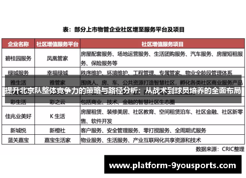 提升北京队整体竞争力的策略与路径分析：从战术到球员培养的全面布局